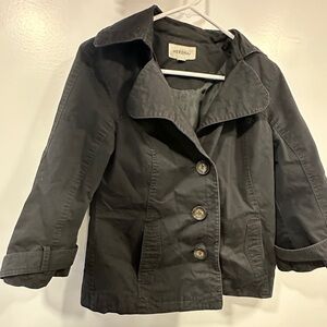 Merona 3/4 sleeve jacket, black, sz M
